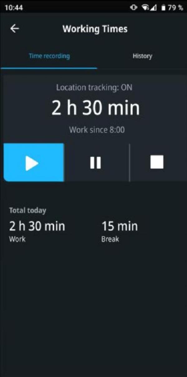 Work APP - Orari di lavoro